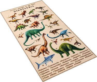 БУ-у-у, дитячий килимок з динозавром Джексона 100 х 150 см, розвиваючий килимок для ігрової кімнати, дитячого садка, класної кімнати