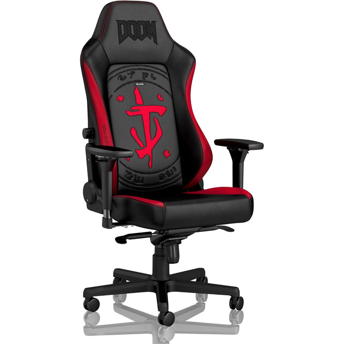 Крісло ігрове Noblechairs Hero Doom Edition – PU-шкіра, до 150 кг, ергономічне, для дому та офісу