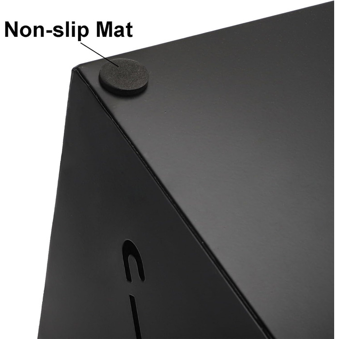 Металева підставка для парасольки Okllen, квадратна, чорна, 16x16x42 см