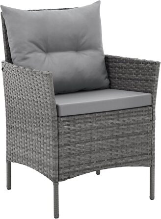 Садовий набір SVITA Dallas з поліротангу 4 предмети: 2 крісла, диван на 2 місця, стіл - Сірий