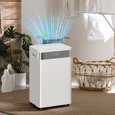 Зволожувач повітря, об'єм бака 4,5 літра, таймер на 24 години, LED-дисплей, пластиковий корпус, білий