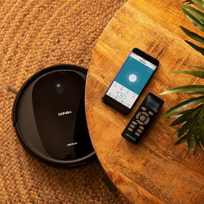 Пылесос робот Cecotec Conga Perfect & Clean Connected Titanium, 2100 Па, 160 хв, 10 режимів, Jalisco Brush, Чорний