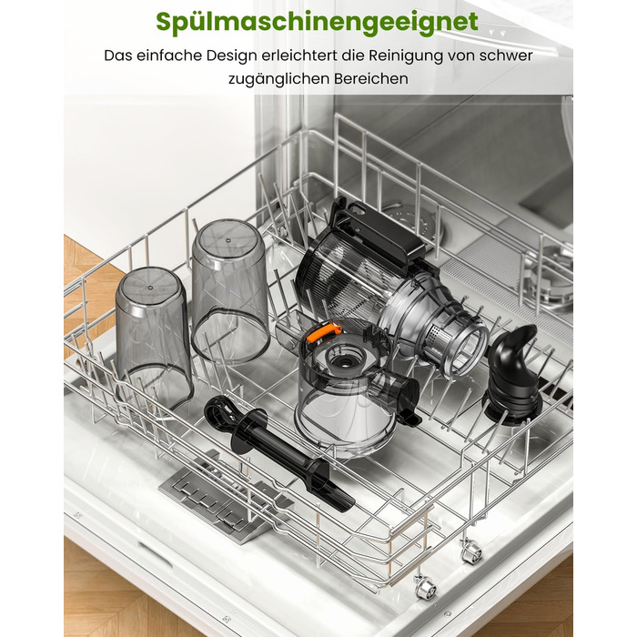 LINKChef Slow Juicer: Холодне віджимання овочів та фруктів, 115 мм, чорний, BPA Free