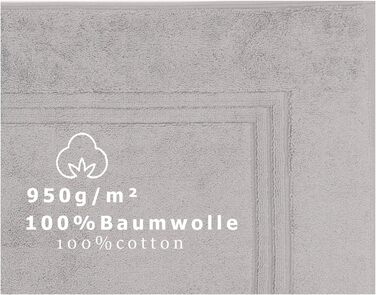 Килимок для ванної Betz розкішний XXL 60x97см 100 бавовна 950г/м сріблясто-сірий