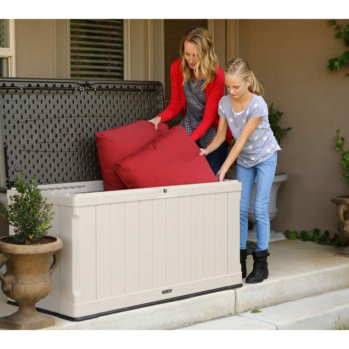 Садовий ящик для зберігання Lifetime 60089, 127x64x67 см, коричневий, стійкий до УФ-випромінювання