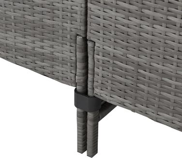 Садовий кутовий диван SVITA Madison Rattan-Lounge з ротангу сірого кольору для тераси та саду