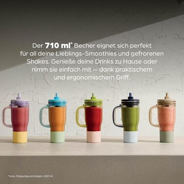 Блендер Ninja BlendBoss DB351EUBL з портативним стаканом: 3 автоматичні режими, блакитно-ягідний колір