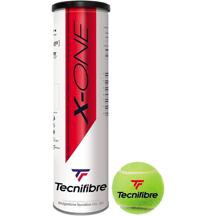 Тенісні м'ячі Tecnifibre X-One, 4 м'ячі, схвалені ITF FFT FIT