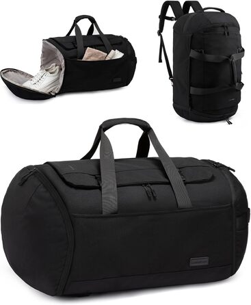 Спортивна сумка LOVEVOOK для чоловіків з відділенням для взуття, 65L, 52x45x28 см, Duffel Bag, Hand Luggage, Weekender
