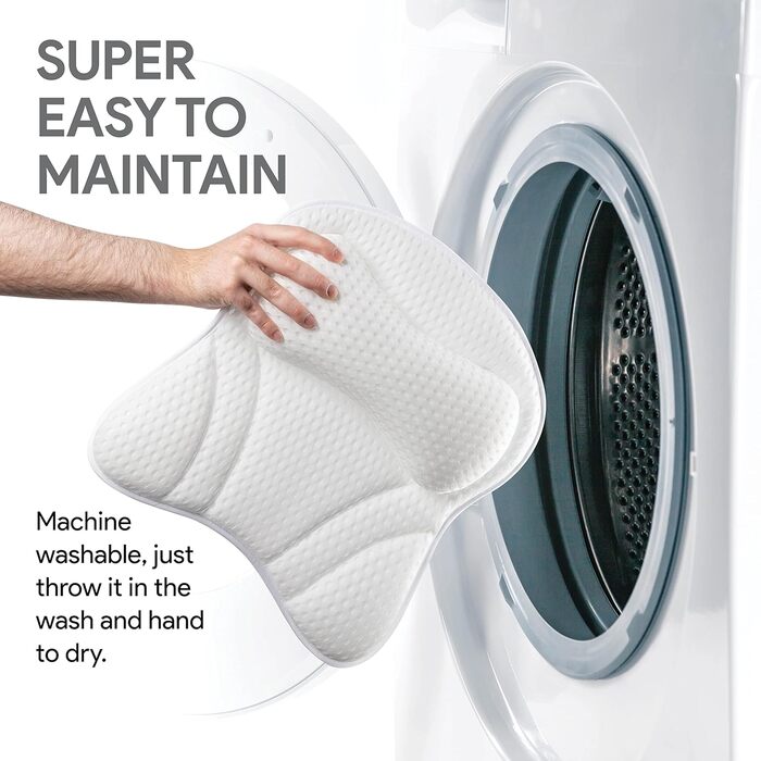 Подушка для ванни PEULEX Komfort: підтримка шиї та спини, з міцними присосками, м'яка, для ванни та джакузі