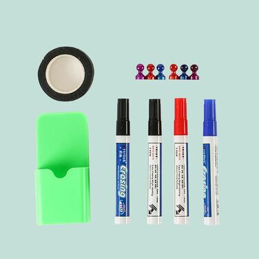 Дошка для письма на магнітній плівці Relaxdays з аксесуарами