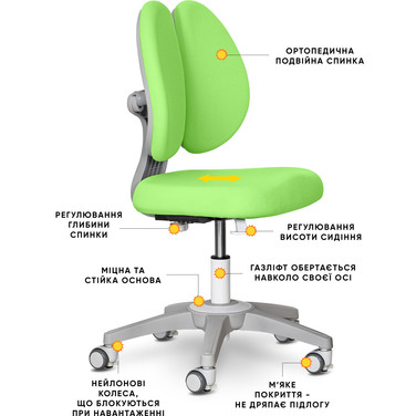Дитяче крісло Mealux Sprint Duo Lite Green (арт.Y-412 Lite KZ)
