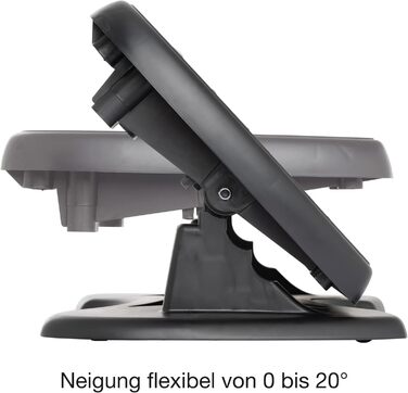 Підставка для ніг Unilux Nymphea, регульована, антиковзка, динамічна, для офісу та дому, чорна, 43 x 33,7 x 12,2 см