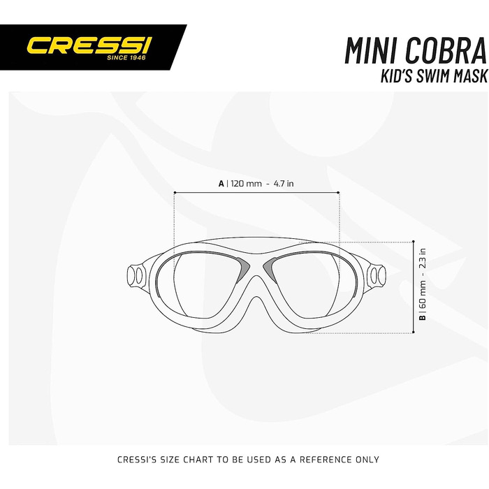 Дитячі плавальні окуляри Cressi окуляри для плавання (1 упаковка) 7/15 років-прозорі / рожеві дитячі окуляри Cobra