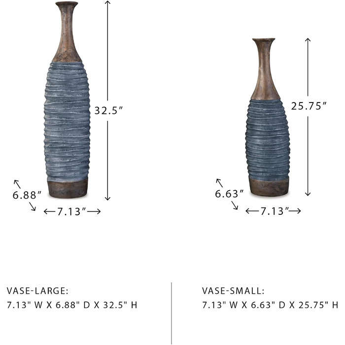 Набір ваз Signature Design by Ashley Blayze, 2 шт, Antique Gray/Brown