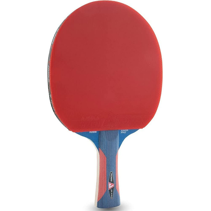 Ракетка для настільного тенісу JOOLA Rosskopf Junior Pro схвалена ITTF дитяча ракетка для настільного тенісу 5 зірок, ручка синя / червона, товщина губки 1,8 мм (комплект з ракеткою для настільного тенісу чорний/червоний)
