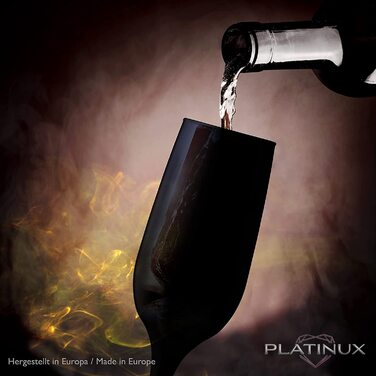 Набір келихів для шампанського PLATINUX, 6 шт, 210 мл (чорний)