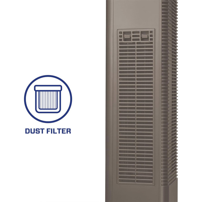 Обігрівач та вентилятор 2-в-1 Clean Air Optima CA-904G Smart: дизайн, 1000/2000 Вт, термостат, осциляція 80º, для приміщень до 40 м² (коричневий)