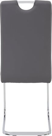 Набір кухонних стільців Hela Ruby, 4 шт., сірий, штучна шкіра, металевий каркас, 140 кг