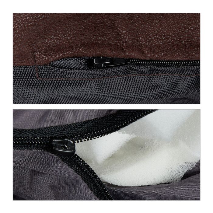 Relaxdays Великий крісло-мішок з ефектом замші