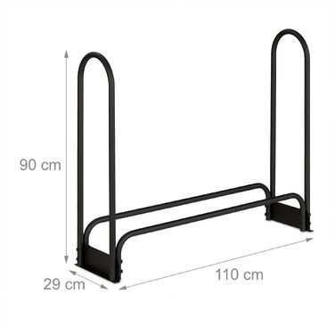 Стелаж для дров Relaxdays з металу, 110 см