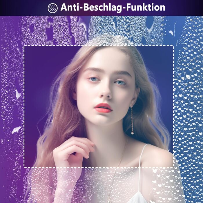 Дзеркало для ванної кімнати зі світлодіодним підсвічуванням 50x70 см, з сенсорним вимикачем