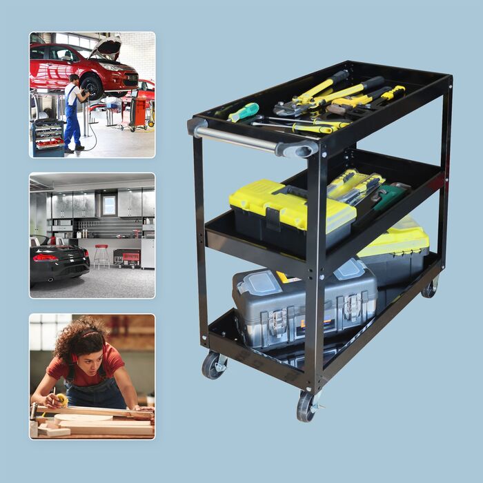 Робочий візок Relaxdays з 3 ящиками