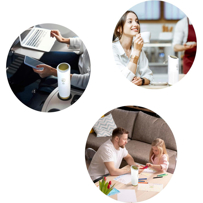 Портативний очищувач повітря toGo Filter з акумулятором, компактний для подорожей, авто, офіс. HEPA 13, фільтр з активованим вугіллям, для алергіків, астматиків, 15㎡