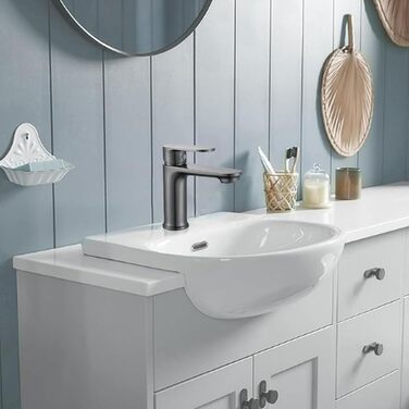 Набір змішувачів для ванної кімнати Belz, латунь, однозахватний, для мийки, сірий, темно-сірий