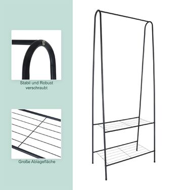 Тумба для одягу Relaxdays вузька з 2 полицями