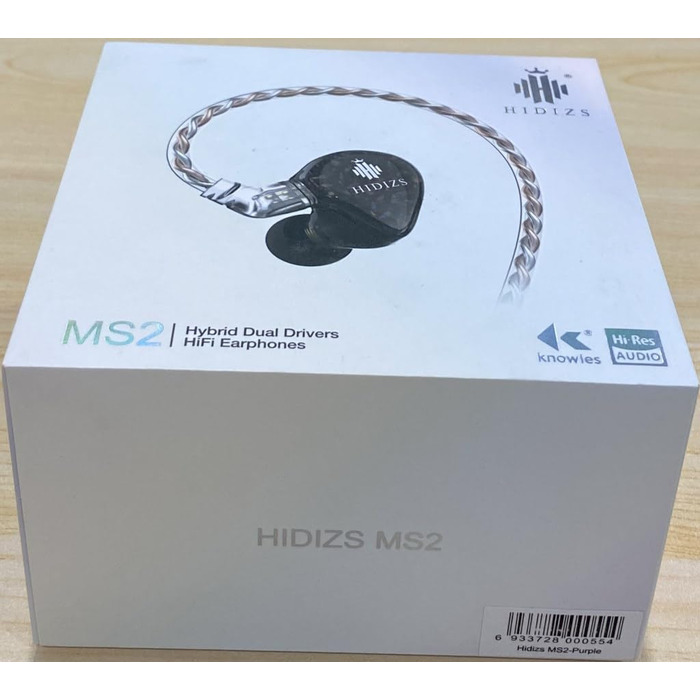 Навушники-вкладиші Hidizs MS2 Hybrid HiFi, 3,5 мм, знімний кабель, чорний