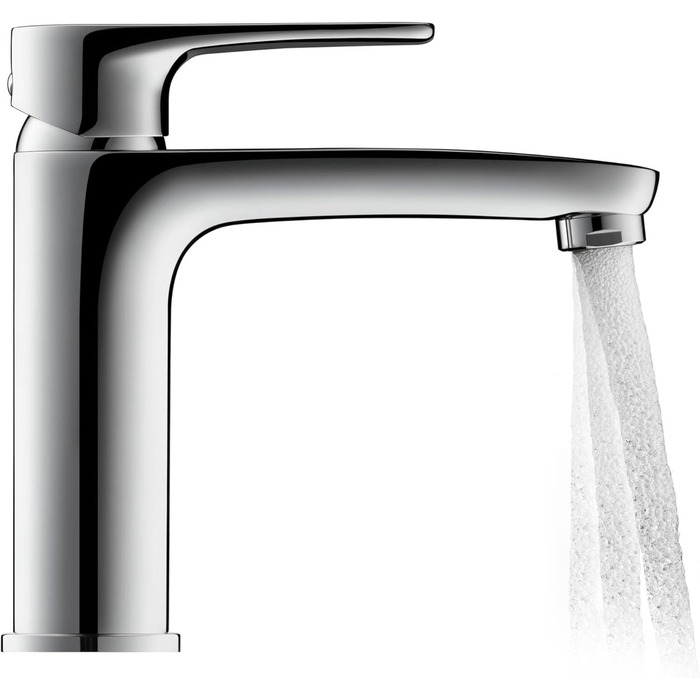 Змішувач для умивальника Duravit B.1, розмір M (висота виливу 110 мм), хром, з керамічною картридж, без зливного механізму