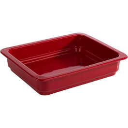 Контейнер APSGN 1/2, порцеляновий, 2 л, термостійкий до 220C, можна мити в посудомийній машині GN 1/2, 32,5x26,5x6 см, червоний (макс. 60 символів), 82276