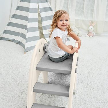Дитяча гірка Baby Vivo Kinder Rutsche для саду та дому, пластикова, колір кава/коричневий, з закругленими кутами