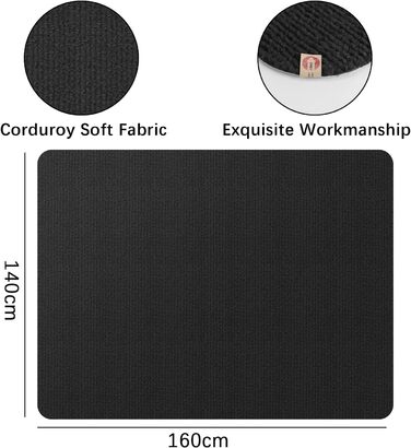 Килимок під офісне крісло | 140x90 см | Захист для підлоги | Чорний