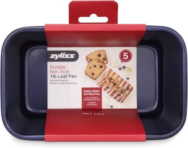 Форма для випічки Zyliss E980194 Springform, з антипригарним покриттям, нержавіюча сталь, темно-синя, з плоскою основою, для маленьких тортів, антипригарна, для посудомийної машини, 5 років гарантії