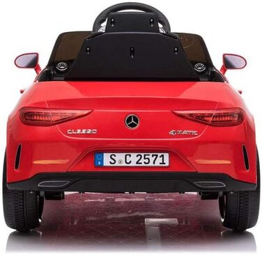 Дитячий електромобіль Mercedes CLS 350 AMG Babycar, ліцензія, 12V акумулятор, шкіряні сидіння, дистанційне керування, MP3, червоний