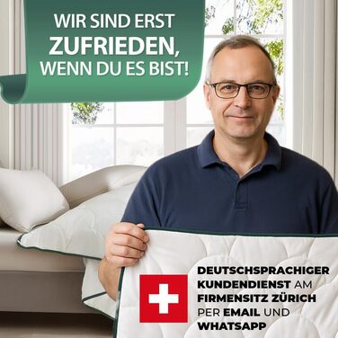 Літня ковдра Welldora 155x220 см з дихаючої шовкової вати | Оeko-Tex, перевірена лікарями, для алергіків | Швейцарія