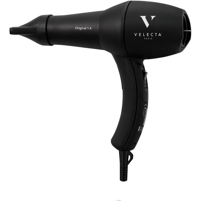 Професійний фен Velecta Paris 1.4 чорного кольору з велюровим покриттям