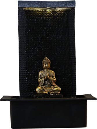 Кімнатний фонтан, полірезиновий чорний 31 х 31 х 42 см