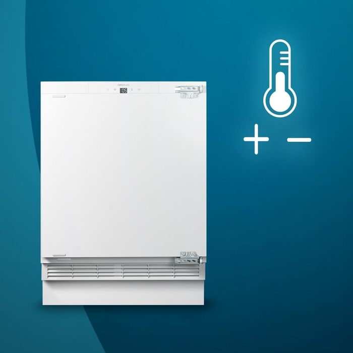 Міні-холодильник Cecotec Bolero CoolMarket TT 107: 121 л, вбудований, чорний, регулювання температури, відсік для овочів, морозильна камера