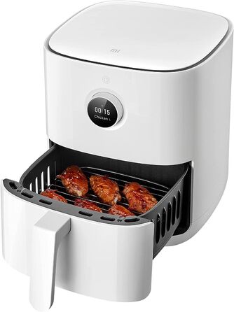 Аерофритюрниця Mi Smart Air Fryer Pro, 4 літри, 1600 Вт, 100 рецептів, прозоре вікно, білий (3.5 л)