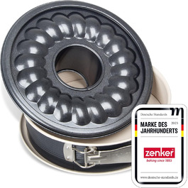 Форма для випічки Zenker 7813 Springform Crème Noir, діаметр 29 см, нержавіюча сталь, сірий/бежевий, 28 x 28 x 7 см, антрацит/кремовий