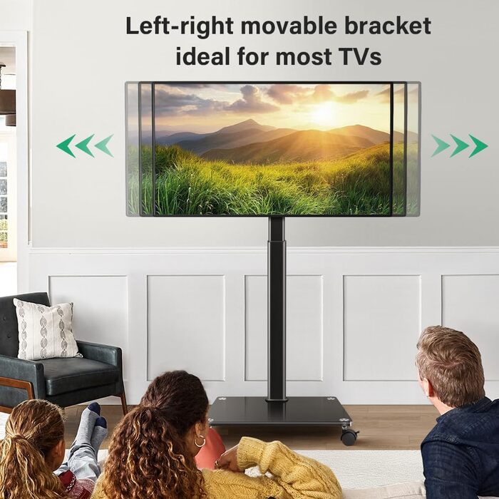 Підставка для телевізора на колесах FURWOO: поворотна, мобільна, для 27-60