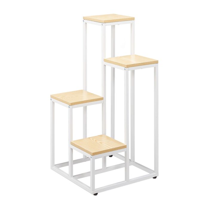 Relaxdays Бічна полиця-квітка з 4 ярусами