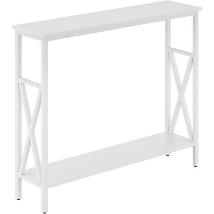 Консольний столик YMYNY з загартованим склом, промисловий стиль, 101x25x80.5 см (HGD007G)
