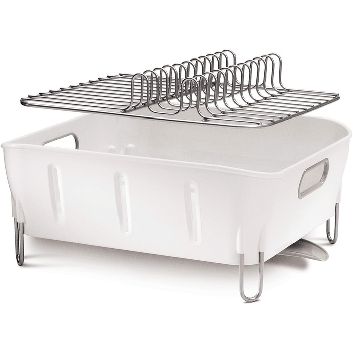 Сушарка для посуду Simplehuman KT1104 компактна, біла, пластик, гарантія 5 років