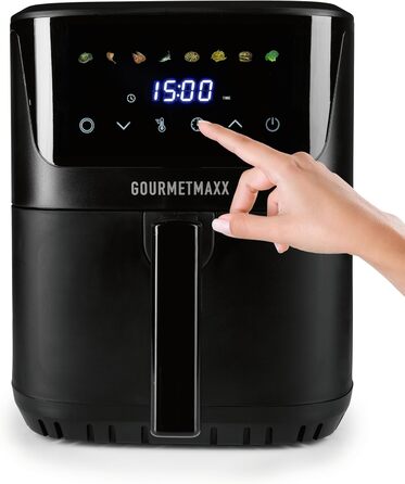 Фритюрниця повітряна GOURMETmaxx з 2 камерами | 10L | Вертикальна, з сенсорним дисплеєм