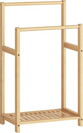 HOOBRO Лежак для рушників бамбуковий, підставка для рушників, вішалка для одягу, 42 x 24 x 77,5 см, для спальні та вітальні