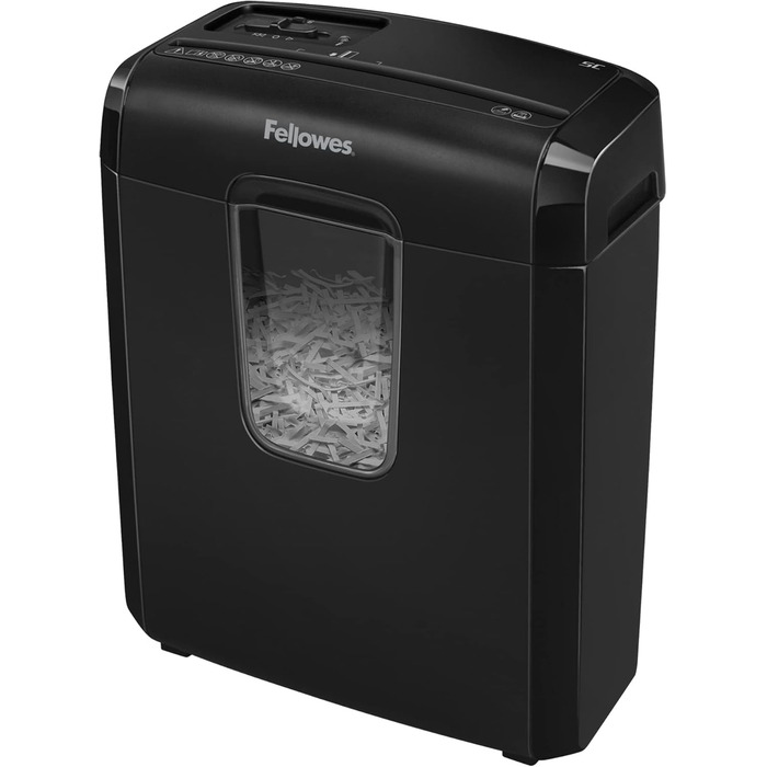 Fellowes Aktenvernichter 6 Blatt Partikelschnitt (P4) – Шредер для документів Fellowes FS-6C, 6 листів, P4, чорний, 15л